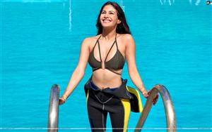 Amyra Dastur - captivating in scuba diving outfit